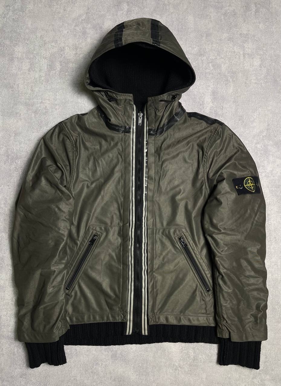 ️Stone Island 2008 Black Thick Wool Knit Nylon Liner 3 in 1 Jacket / куртка