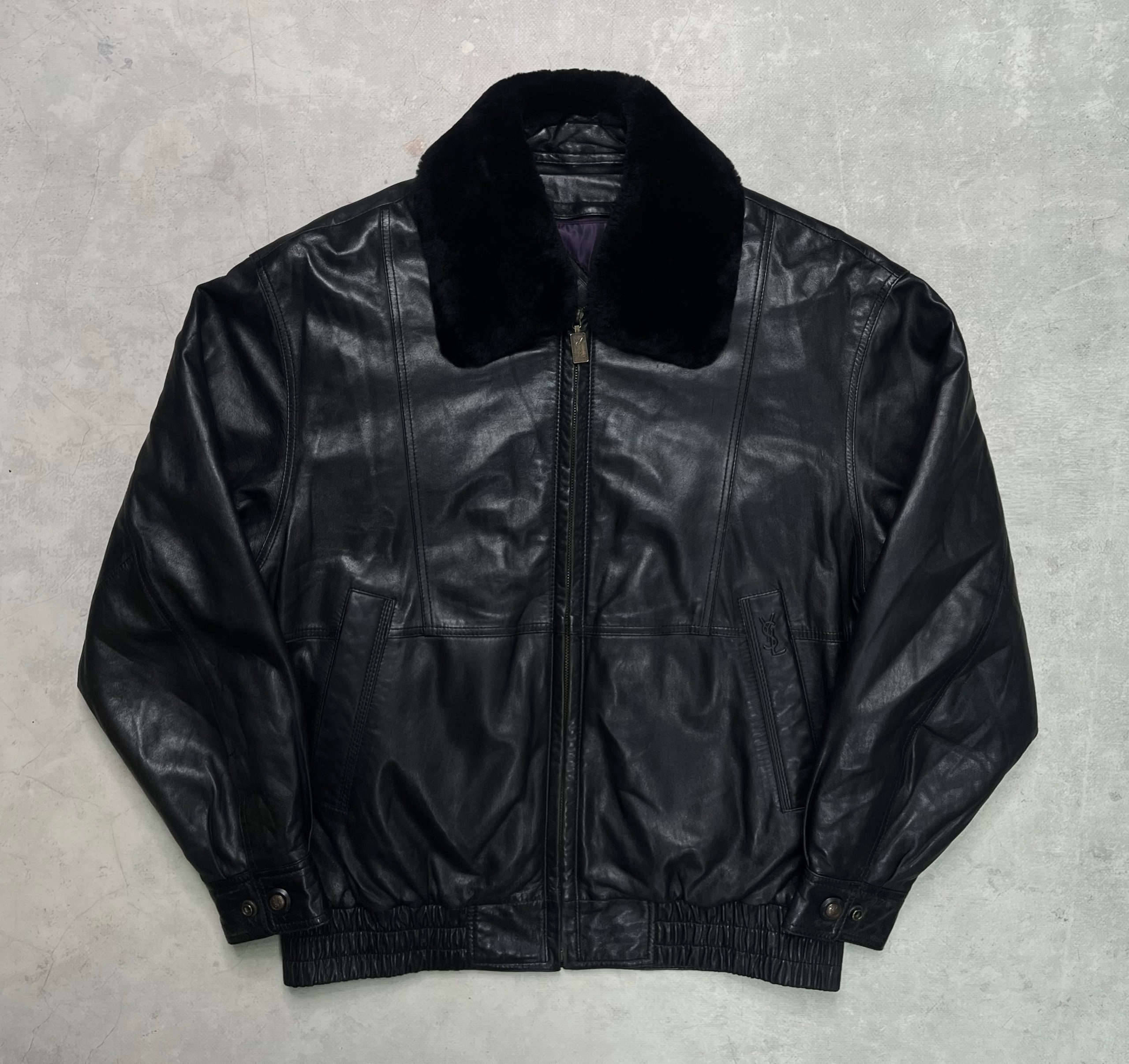 Yves Saint Laurent Vintage Rare Leather Bomber